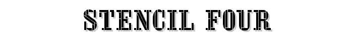 Stencil Four font